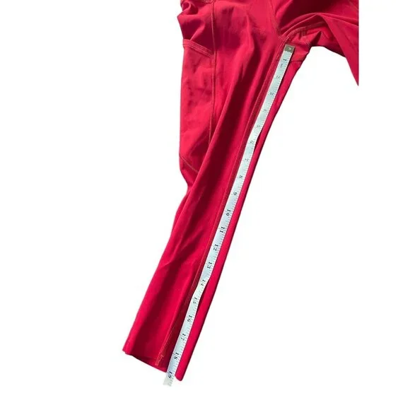 Lululemon Fast Free Crop II 19" Womens High-Waisted Leggings Size 2 W6BCUS Red - Picture 8 of 11